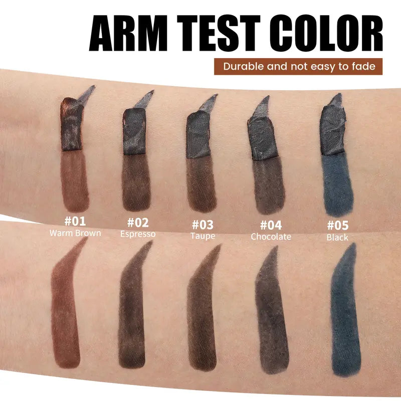 HANDAIYAN Peel-Off Eyebrow Tint – Waterproof, Smudge-Proof Brow Gel with Brush, Long-Lasting Color, Available in 5 Shades