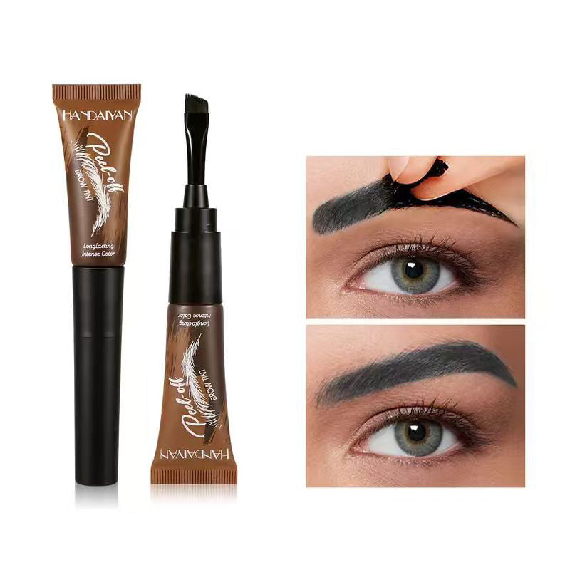 HANDAIYAN Peel-Off Eyebrow Tint – Waterproof, Smudge-Proof Brow Gel with Brush, Long-Lasting Color, Available in 5 Shades