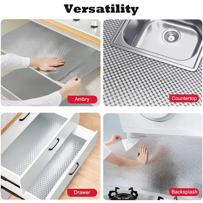 Peel & Stick Metallic Kitchen Cover for Countertops & Cabinets
