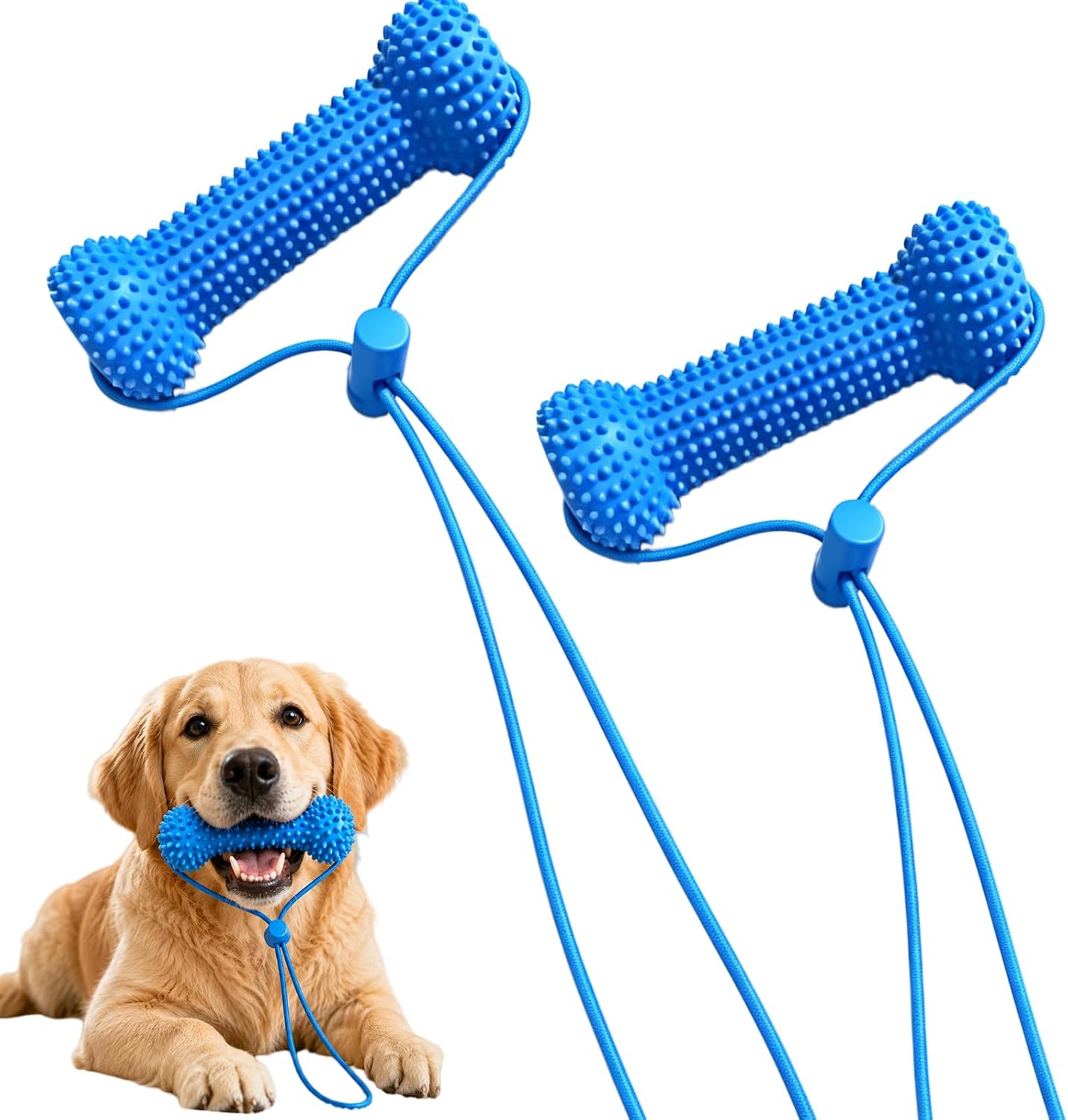 2-in-1 Dog Dental Cleaning Chew Toy & Brushing Aid