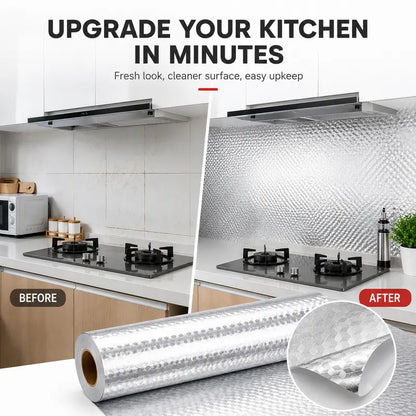 Peel & Stick Metallic Kitchen Cover for Countertops & Cabinets