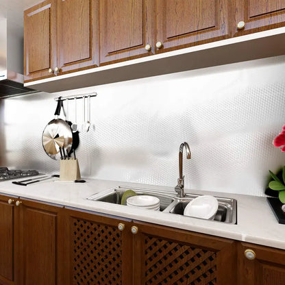 Peel & Stick Metallic Kitchen Cover for Countertops & Cabinets